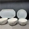 Tigela de Cerâmica com Borda Dourada Prato de Cerâmica Estilo Nórdico Utensílios de Mesa Tigela de Arroz Doméstica Tigela de Macarrão Tigela de Sopa Prato para Refogar Prato de Frutas Prato de Peixe