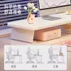 Suporte Elevador para Computador de Mesa Prateleira de Armazenamento para Mesa de Escritório Base Elevatória para Tela de Monitor Suporte para Laptop de Dormitório Feminino
