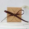 Caixa de Doces Criativa Europeia Nova Lembrancinha de Casamento Caixa de Doces Simples Quadrada Padrão Ondulado Papel Kraft Caixa de Doces