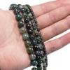 Pulsera DIY de piedra natural al por mayor, directa de fábrica, con cuentas sueltas de ágata, hierba de agua, cuentas semiacabadas de ágata verde