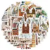 50 Adesivos de Grafite de Viagem Europeia para Copo d'Água, Computador, Celular, Adesivos Decorativos à Prova d'Água, Adesivos Criativos de Viagem, Atacado