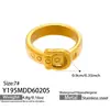 Anillo Abierto Geométrico Hueco de Acero Inoxidable Set, Diseño Compacto Estilo Francés, Anillo de Dedo Bestseller Transfronterizo, Estilo Minimalista Fresco