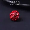 Arena Dorada Morada Tallado Tridimensional Doce Constelaciones Cuentas Sueltas Accesorios DIY Cuentas para Hilo Pulsera Cuentas Budistas Cinabrio Rojo Cuentas Redondas con Agujero