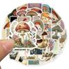 50 pegatinas de hongos retro transfronterizos para hacer tú mismo, para equipaje, portátil, refrigerador, teléfono móvil, pegatinas de plantas