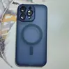 Nova Capa Magnética Fosca com Sensação de Absorção de Pele para iPhone15 Capa de Telefone Apple 14 Carregador Sem Fio 13 Capa Protetora