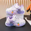 Zapatillas de Dibujos Animados para Niñas Pequeñas Modelo Primavera 2026 Estilo Coreano Zapatos de Correr de Cuero para Niños Zapatos Casuales para Niños