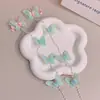 Accesorios Infantiles Estilo Coreano Cadena para el Cabello Trenzada con Borla de Perlas y Mariposa Pasador Hecho a Mano Tocado de Mariposa Pasador de Alta Gama