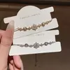 Pulsera de Flor y Lazo de Circonita Francesa, Lujo Ligero, Gama Alta, Pulsera Exquisita, Moderna, Dulce y Elegante
