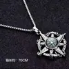 Novo Pingente de Bússola Retrô Europeu e Americano Colar de Aço Titânio Temperamento Personalidade Moda Hip Hop Corrente Longa para Suéter Acessórios