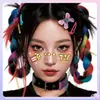 Grupo Juvenil Era de Liu Yaowen Apoya Concierto Pegatinas Faciales, Pegatinas de Tatuaje, Pegatinas Coloridas Negras, Accesorios, Tótem Periférico