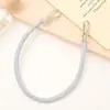Alça de Pulso Versátil para Celular Estilo Pulseira Dupla Fivela Corrente de Mão Jeans Pingente Chaveiro Pingente Corda Anti-Perda para Mulheres