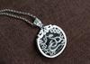 Colgante de Suéter S990 Plata Pieza Retro Artesanal Mate Cerdo del Zodíaco Moneda Hueca Moneda para Hombre y Mujer