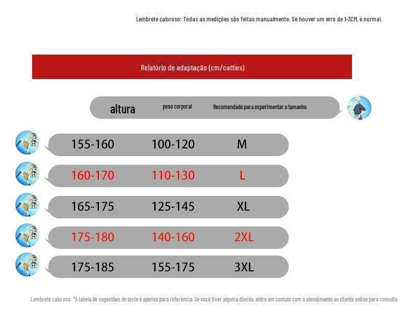 M-3XL尺码表外套