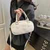 Bolso Pequeño Texturizado Estilo Coreano para Mujer 2025 Primavera y Verano Nuevo Bolso Satchel Bowling Moderno a la Moda de un Solo Hombro Cruzado