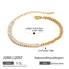 Jingqiao Europeu e Americano Aço Inoxidável Zircônia Pulseira Empilhada Luxo Leve Joias de Alto Padrão Aço Titânio Não Desbota Joias Cruzamento Mulheres