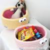 Monstruo Pequeño Peluche Contenedor de Almacenamiento para Juguetes Infantiles Cubo de Juguete de Tela de Dibujos Animados con Tapa Organizador Cilíndrico Herramienta Mágica