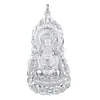 Pingente Bodhisattva Guanyin da Chama Colar Banhado a Prata para Homens e Mulheres Buda Maitreya para Garantir a Segurança Suprimento ao Vivo Douyin Kuaishou