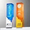 Troféu Criativo de Cristal com Colunas Gravadas, Troféu Quadrado de Premiação, Troféu de Cristal Preto, Medalha, Asas de Pena, Cubo Mágico Impresso em Cores