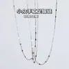 Collar S999 de Plata Pura Super Brillante para Mujer, Cadena Lisa Estrellada Estilo Ins, Diseño de Lujo Ligero de Nicho, Cadena Clavicular Apilable