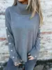 Amazon 2026 Sitio Independiente Europeo y Americano Nuevo Suéter de Punto para Mujer Otoño/Invierno Casual de Cuello Alto Abotonado para Mujer