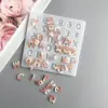 Molde de silicona con espejo epoxi de 26 letras y números 0.9, herramientas de decoración para accesorios colgantes de teléfono móvil DIY