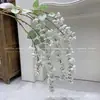 Abler Flor de Glicínia Gigante Galho Longo Flor Artificial de Plástico Flor de Seda Planta Suspensa para Sala de Estar Decoração de Foto