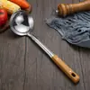 Espátula de acero inoxidable, colador, cucharón para sopa, pala para freír, cuchara para arroz, pala para olla de cocina, utensilios domésticos de cocina, juego de utensilios de cocina
