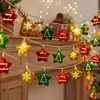 Cadena de luces LED decorativa navideña transfronteriza muñeco de nieve viejo árbol de Navidad muletas faro diseño de habitación luces coloridas parpadeantes