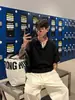 Verano Nuevo Peso Pesado 260g Algodón de Doble Hilo Cuello Henley Falso Dos Piezas Camiseta de Manga Corta Para Hombre Moda Manga Media Color Puro Tendencia