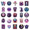 Precio FijoCompra Directa Transfronteriza de 50 Pegatinas para Maletas Estilo Gótico de Dibujos Animados, Calaveras Frescas Morado Oscuro
