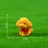 Micro Paisagem Criativa Fofo Cachorro de Pelúcia Usando Cachecol Acessórios de Decoração DIY Mini Carro Enfeites de Mesa
