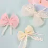 Laço de Tecido Renda Laço Aplique Feito à Mão DIY Presilha Acessórios de Roupa Pequena Flor Acessórios de Tecido