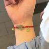 Nueva Hebilla Ping An Cuerda de Mano para Pareja Pulsera Pequeña Tejida con Cascabel Bendición para Pareja Regalo para Novio Novia