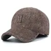 Boné de Baseball de Algodão Felpudo para Outono e Inverno Boné Bico de Pato Moda para Meia-idade e Idosos Estilo Novo Chapéu Quente à Prova de Vento Versátil Confortável Excelente Escolha