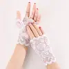 Guantes de Encaje de Medio Dedo para Proteger del Sol para Otoño y Verano Sin Dedos para Conducir Deportes al Aire Libre Guantes Finos de Medio Corte para Mujer Adulta