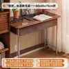 Escritorio Bauhaus para Uso Doméstico, Escritorio de Estudio para Estudiantes, Escritorio de Oficina para Adultos con Cajones, Escritorio Estrecho de Madera Maciza para Dormitorio de Apartamento Pequeño