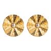 Pendientes coreanos de acero de titanio con textura plisada y personalidad sencilla, con diseño geométrico de perlas incrustadas, para mujer.