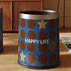 Cubo de Basura de Cuero Personalizado Creativo para el Hogar 2025 Nuevo Cubo Sanitario Grande Sala de Estar Cocina de Gama Alta Accesible Lujo Papelera