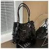 Bolsa de Ombro Transversal Feminina Grande com Lantejoulas da Moda e Estilosa 2025 Nova Casual de Grande Capacidade Design Moderno