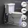 Compañero de Baño para Inodoro Doméstico Válvula Triangular de Salida Doble Pistola de Rociado Potenciadora de Alta Presión para Bidé de Baño Pistola de Agua