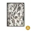 Estilo Moderno Simples Sala de Estar Sofá Parede de Fundo Grande Pintura Suspensa Preto e Branco Cinza Arte Abstrata Pintura Decorativa Mural de Casa