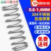 Diámetro del Alambre 0.8 1 1.2 1.4mm Acero Inoxidable 304 Resorte de Compresión Resorte de Compresión Retorno Absorción de Choque Micro Resorte