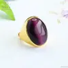 Anillo de Vidrio Colorido Retro Europeo y Americano Ai Yu Banda de Anillo Ajustable Transfronterizo Transmisión en Vivo Venta Caliente Venta al por Mayor S5021511