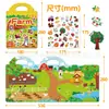 Libro de pegatinas de gelatina educativo portátil de educación temprana para niños de Amazon transfronterizo, libro silencioso de animales, libro de pegatinas de educación temprana en inglés