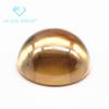 Directo de fábrica redondo fondo plano liso curvado circón champagne piedra desnuda hemisferio artificial fondo plano liso piedra blanca lisa CZ