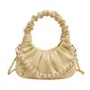Bolsa Dumpling Crescente Pregueada de Nicho High-End para Mulheres 2025 Nova Bolsa Nuvem, Bolsa Transversal de Ombro Único Fashion e Versátil