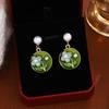 Pendientes de Flor de Goteo de Aceite Coloridos Estilo Jardín Monet Francés Estilo Mori Lujo Ligero Gama Alta Fresco Moda Temperamento Pendientes