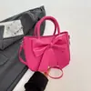 Bolso Transfronterizo para Mujer Moda Suave Simple con Lazo Bolso de Mano 2026 Nuevo Color Sólido Estilo Coreano Bolso de Hombro Cruzado Individual para Mujer
