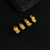 Prata 925 maciça banhada a ouro 24K em toda a peça, acessórios de joias DIY feitos à mão, pingentes de pulseira clássicos e fofos de desenho animado