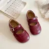 Zapatos Mary Jane de Cuero Nuevos para Niñas de Primavera y Otoño, Zapatos de Princesa de Suela Suave, Zapatos Individuales Bajos para Niños, Zapatos de Actuación, Modernos y Versátiles
